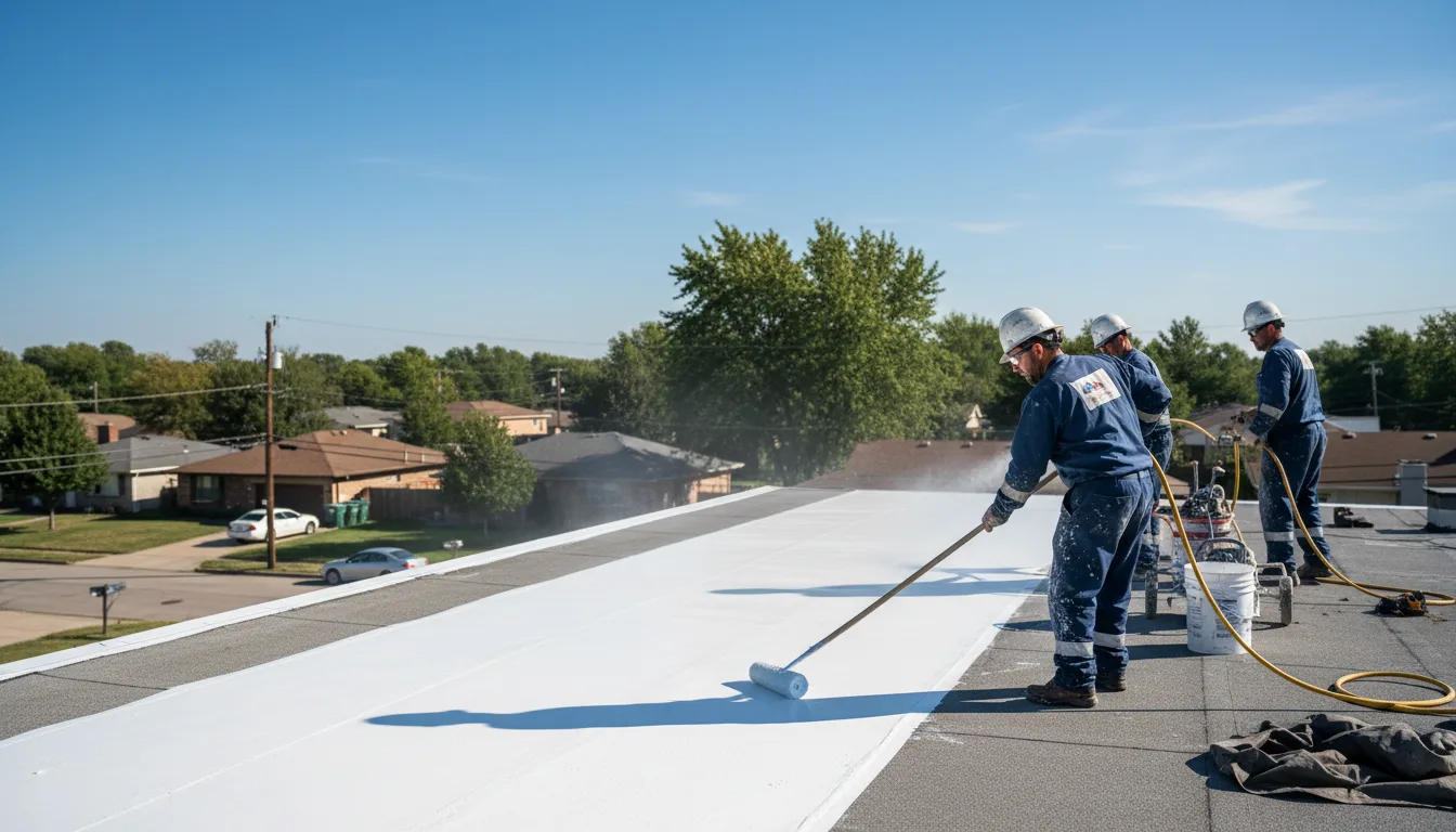Commercial roof coating in Exmore, VA near me